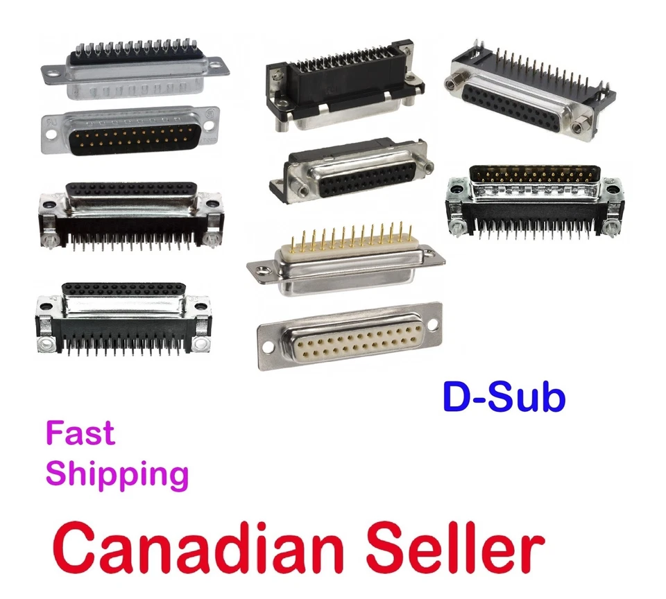 D-Sub 25-POS Various models Male Female Plug Sockets Connector Receptacle - Image 1 of 1