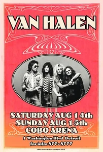 VAN HALEN COBO ARENA by the Original Grande Ballroom Artist Carl Lundgren - Picture 1 of 1