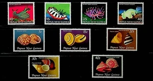 PAPUA NEW GUINEA Sc 499-52+549-53 NH ISSUE OF 1979 - SEA LIFE - (AS24) - Picture 1 of 1