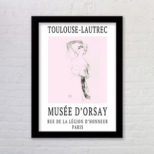 Framed Henri de Toulouse-Lautrec Art Exhibition Poster Print (1) Vintage Art - Picture 1 of 12