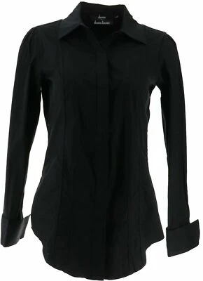 Blusa Dennis Basso Algodón Elástico-Negro-Reg 2-A267703-NUEVA Foto 1 de 2