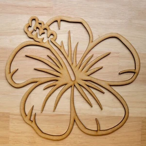 Large Wooden Floral Lily Flower Shapes MDF 5-60cm 3mm Thick Sign Craft Laser Cut - Picture 1 of 8