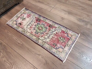 Alfombra pequeña corredor, alfombra turca pequeña, alfombra pequeña vintage, kilim pequeño, 1,3 x 3 pies - Imagen 1 de 10