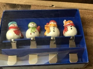St. Nicholas Square Snow Days 4 Snowmen Dip Spreaders - Picture 1 of 5