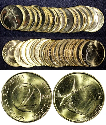 Eslovênia 1998 2 Tolarja A andorinha celeiro UNC/BU KM#5 ESCOLHA ALEATÓRIA (1 moeda) - Imagem 1 de 4