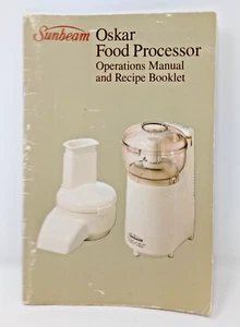 SUNBEAM OSKAR Food Processor Operations Manual and Recipe Booklet 1985 - Picture 1 of 2