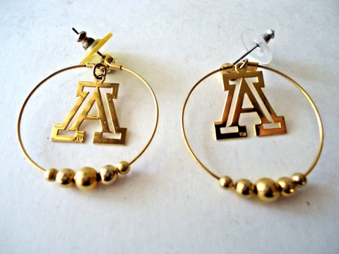 UNIVERSITY OF ARIZONA U OF A WILDCATS EARRINGS MINT CONDITION Cover