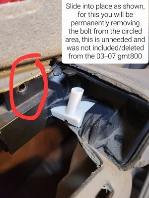99-02 Silverado, Tahoe, Sierra PASAJERO interruptor de alimentación lateral moldura REPARACIÓN Foto 1 de 4