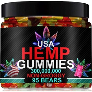 Deep Sleep Gummy Bears -Premium Gummies-Calm, Stress, Relax, Anxiety-Made In USA - Picture 1 of 6
