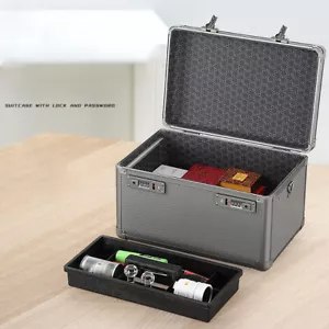 Aluminum Camera Storage Case Flight Case Drone Carry Box with Tray & Strap - Picture 1 of 7