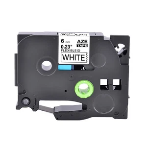 1PK Compatible Brother TZ-FX211 TZe-FX211 Black on White Flexible Label Tape 6mm - Picture 1 of 7