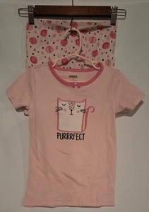 Gymboree Girls 2 Piece Cat Pajama Short Set Pink Size 6 - Picture 1 of 4