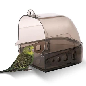 Parakeet Bird Bath for Cage Cockatiel Bird Bath Bird Bath Cage Bird Shower wi... - Picture 1 of 8