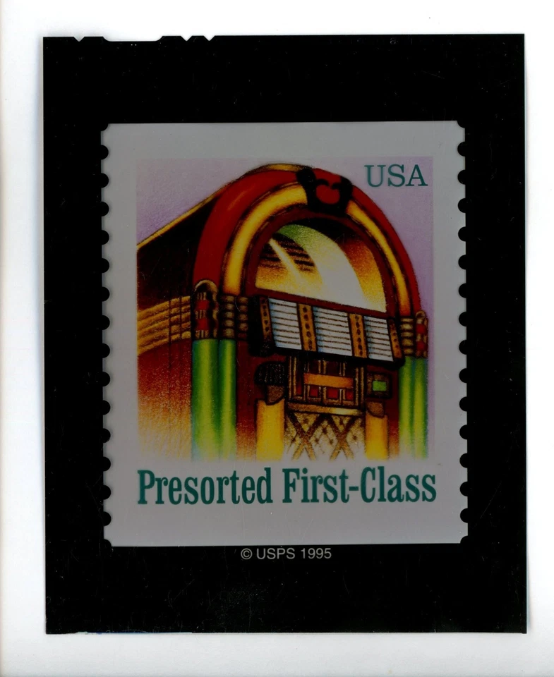 US Stamp FDC COLOR Publicity Photo Essay #2912 No Denomination Juke Box 1995 - Image 1 of 1