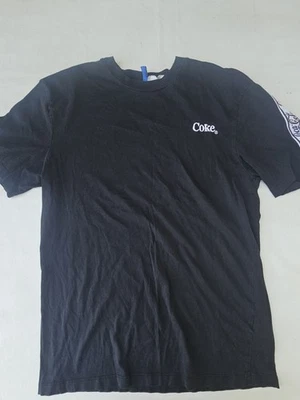 Coke Shirt Adult Small Black Coca Cola H&M Divided Casual Embroidered Logo - Image 1 of 4