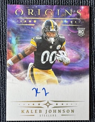 2025 Origins Kaleb Johnson Rookie Card #RA-KAL ON CARD AUTOGRAPH  - Image 1 of 2
