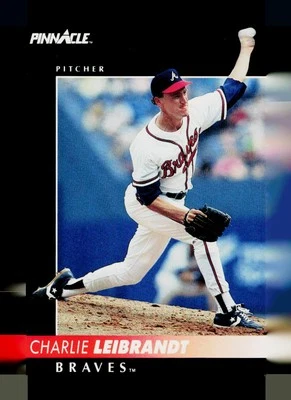 1992 Pinnacle #423 Charlie Leibrandt Atlanta Braves - Image 1 of 2