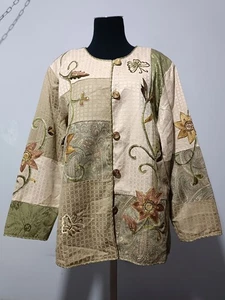 Indigo Moon Tapestry Patchwork Jacke mit Pailletten Applikation, Gr. 46/XL - Bild 1 von 17