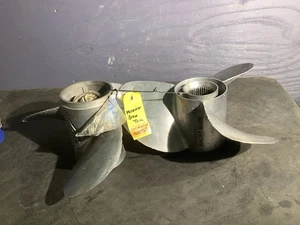 Mercury Marine Bravo Three 22P SS Propeller SET Front 48-823663 + Rear 48-823664 - Picture 1 of 18
