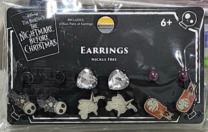 Set 6 Pairs of Earrings Disney Tim Burton's The Nightmare Before Christmas  - Picture 1 of 8