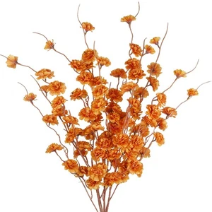 3 Pcs Artificial Fall Flowers Orange Fall Floral Stems Fake Forsythia Flower ... - Picture 1 of 7