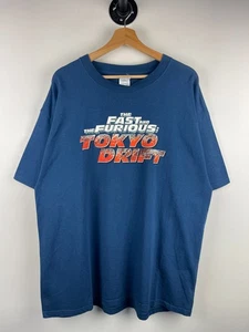 Vintage 2006 The Fast And The Furious Tokyo Drift Film Promo marineblaues T-Shirt Größe XL - Bild 1 von 4
