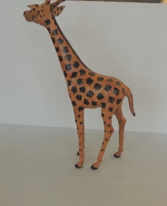 Vintage Leather Wrapped Giraffe Large Statue 18" Tall Animal Figure Decor - Picture 1 of 10