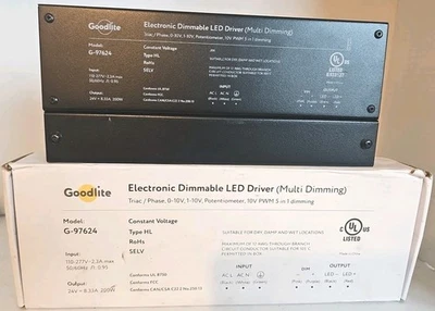 Goodlite G-97624 Electronic Dimmable LED Driver 200W Multi-Dimming Power Supply - Image 1 of 3