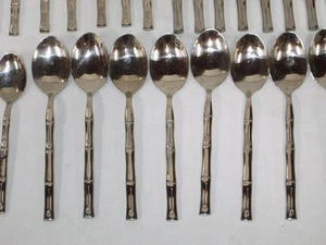 Hampton Silversmiths Bamboo Stainless Flatware Set - Service for 7 + Serving - Picture 1 of 11