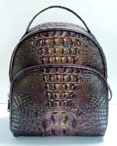 Brahmin Chelcy Fig Jam Melbourne Rucksack aus Leder mit Krokoprägung Neu mit Etikett - Bild 1 von 9