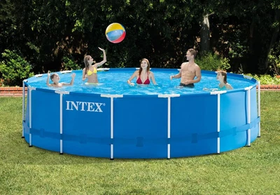 Intex Metal Frame Pool Komplett-Set, 457x122cm - Blau 28242GN - Bild 1 von 4
