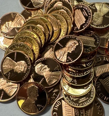 1994 S Lincoln Memorial Cent - Full Roll - 1C Proof Coins - Image 1 of 3