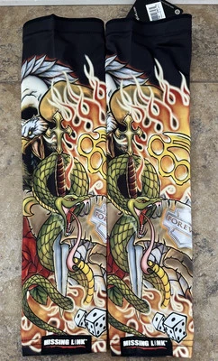 Missing Link SPF 50 Forever Inked  ArmPro Tattoo Compression Sleeves - APBK - Image 1 of 4