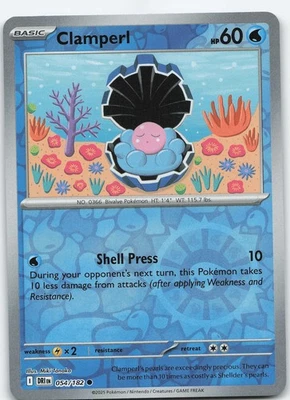 Clamperl - 054/182 Common Reverse Holo SV10: Destined Rivals NM Pokémon - Image 1 of 2