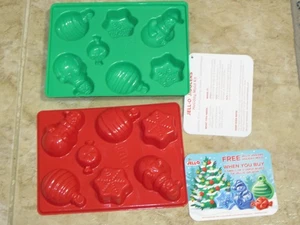 Jell-O Jigglers Christmas Molds NEW Large Set of 2 Snowman Snowflake Ornament ++ - Picture 1 of 1