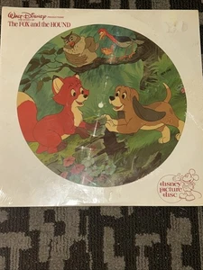 Vintage Disney FOX & THE HOUND Songs & Dialogue Picture Disc Vinyl Record Sealed - Picture 1 of 13