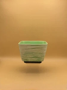 Shawnee Keramik Vintage #1203 Mid-Century grüne Rindenstruktur Pflanzgefäß - Bild 1 von 12