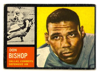 Vintage 1962 Topps DON BISHOP Rookie Dallas Cowboys #46 RC SP VG/EX - Image 1 of 2