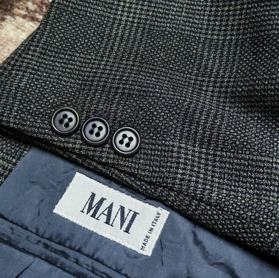 Vintage Mani by Giorgio Armani classic all worsted glen check jacket blazer 42L - Image 1 of 4
