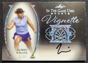 NAOMI OSAKA 2022 HOJA EN EL JUEGO USADO DEPORTES VIÑETA PLATA AUTÓGRAFO /17 - Imagen 1 de 2
