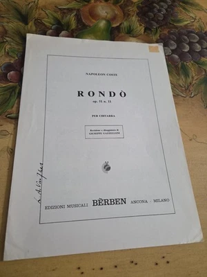 Partituras extremadamente raras Napoleon Coste Rondo para guitarra clásica Foto 1 de 2