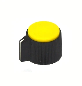 50 Stck. Kunststoff Runde Schraube Typ Knopf RN-118D h = φ 6,4 mm Größe = φ 25,4 x 16,4 mm Gelb - Bild 1 von 5