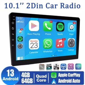 10.1'' 4+64GB Android 13 Car Stereo Radio 2Din IPS CarPlay BT GPS Wifi Head Unit - Picture 1 of 15
