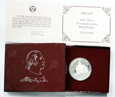 1982 S George Washington 250th Birth Anniversary Proof COA # 1201 - Image 1 of 4