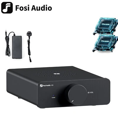 Fosi Audio V3 TPA3255 Amplifier Audio Stereo Class D 2 Channel Speakers HiFi 32V - image 1 of 4