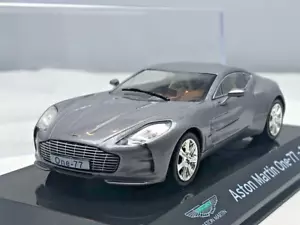 2009 Aston Martin One-77 Metallic Grey 1/43 Diecast Model Car IXO Altaya - Picture 1 of 7
