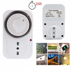 STECKDOSE MIT TIMER 230V ZEITSCHALTUHR TIMER 24 STUNDEN PROGRAMMIERBAR - Bild 1 von 8