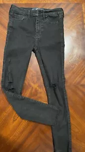 Hollister crop high rise distressed jeans size 3/26 - Picture 1 of 9