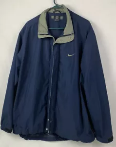 VTG 90s Nike Jacket Windbreaker Embroidered Swoosh Nike Golf Navy Blue Mens XL - Bild 1 von 5