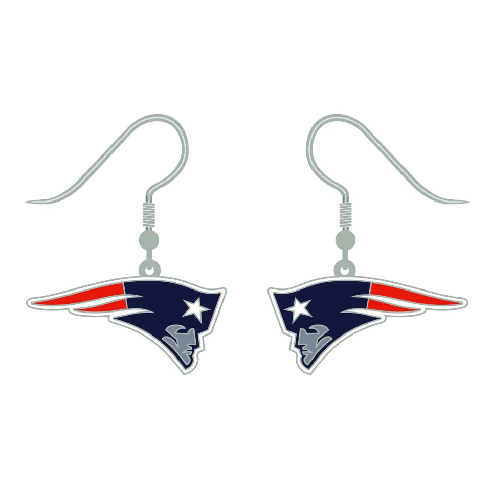 Pendientes colgantes New England Patriots logotipo 3D logotipos de equipos de fútbol americano NFL nuevos Foto 1 de 1